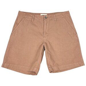 Taylor Stitch Shorts Mens 31 Linen Cotton Organic Morse Acorn Slub Chino